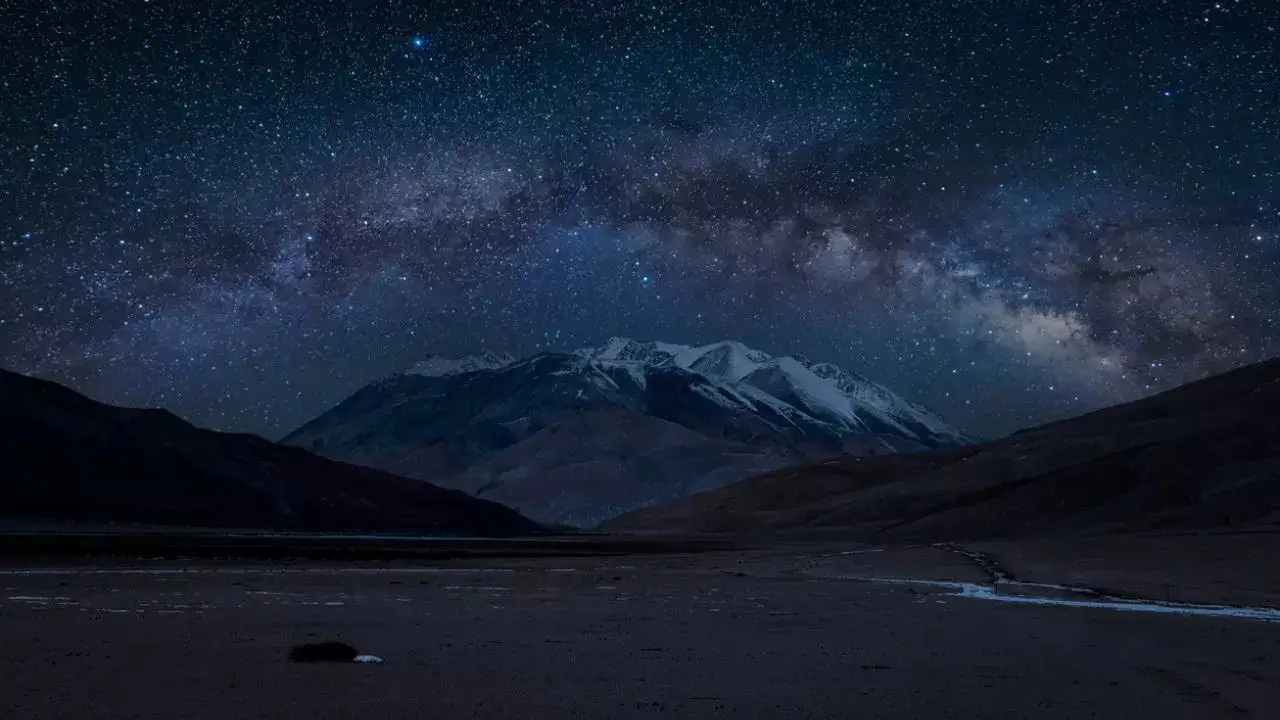 Milky Way over Hanle dark sky reserve at 4500m altitude, Ladakh