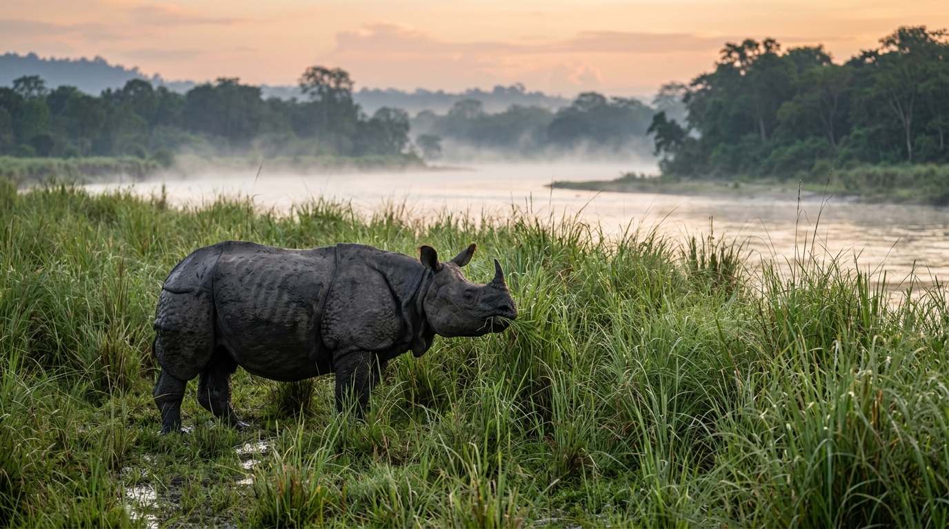 Kaziranga National Park & Kamakhya Assam Guide 2026 — 1-Horned Rhino