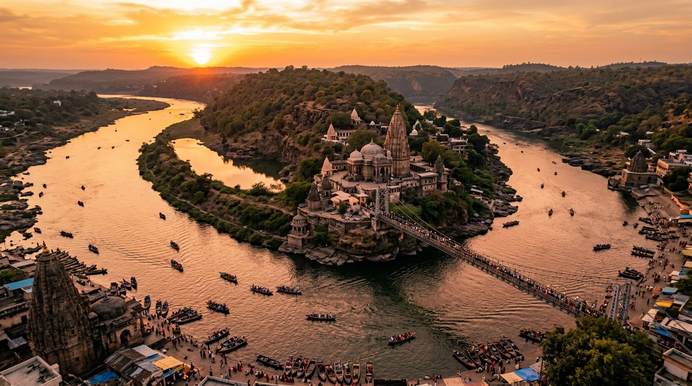 Omkareshwar & Mamleshwar Jyotirlinga Master Guide 2026 — Om Island & Parikrama
