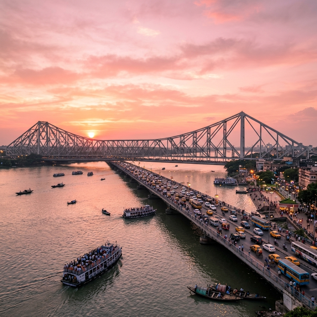 Howrah — Howrah Bridge and Botanic Garden, West Bengal