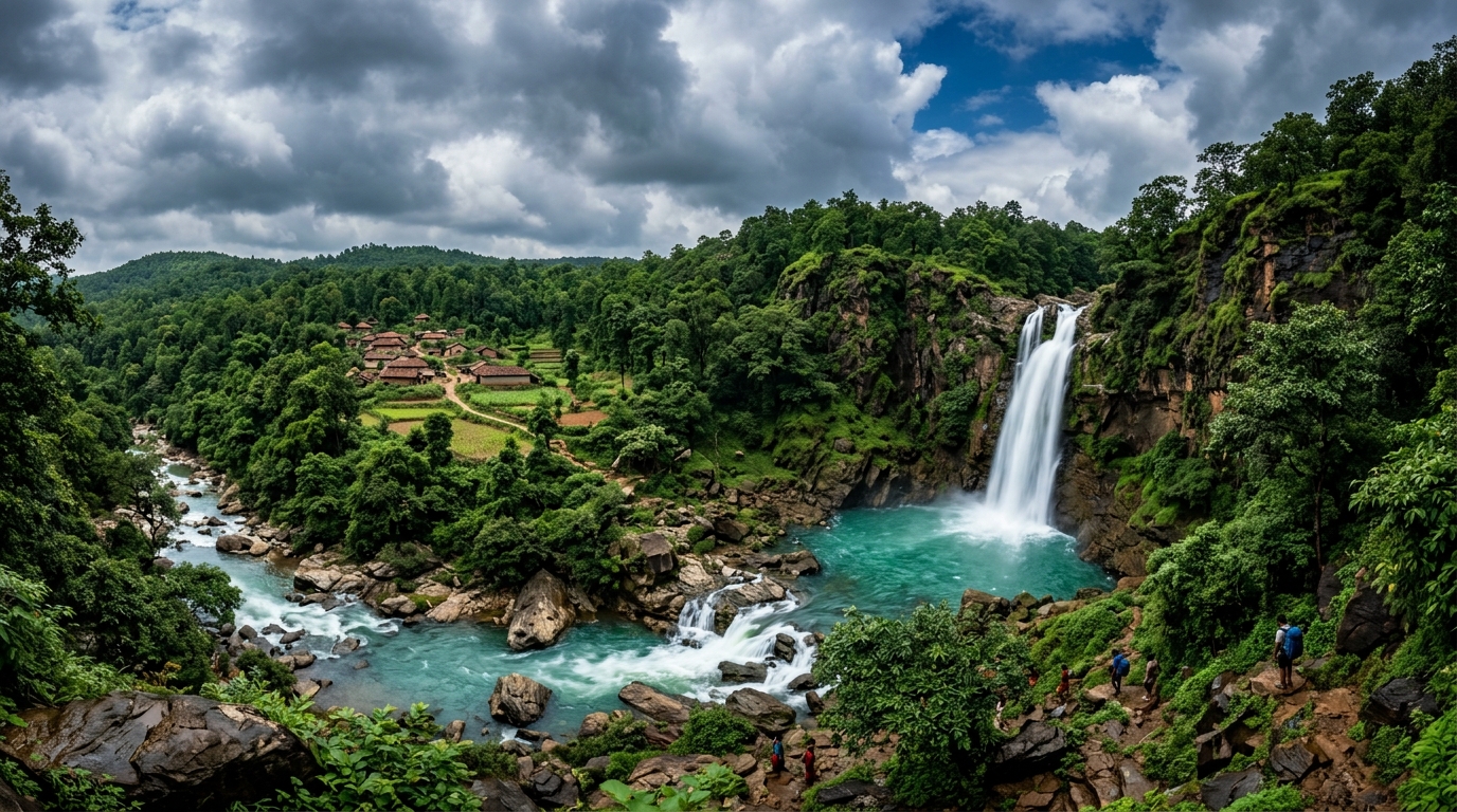 Dainboli Waterfalls in Khunti, Jharkhand