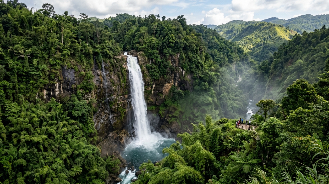 Kakochang Waterfalls in Golaghat, Assam