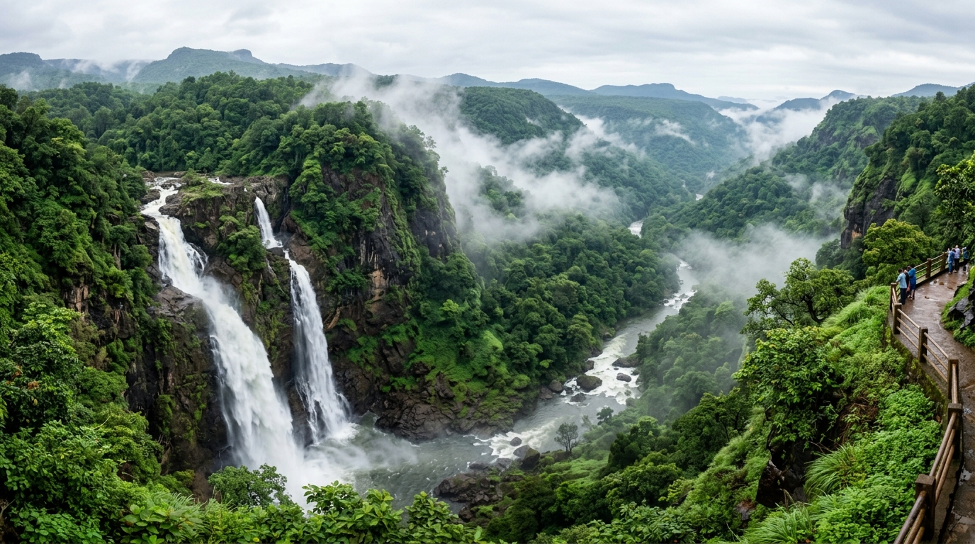Magod Waterfalls in Uttara Kannada, Karnataka