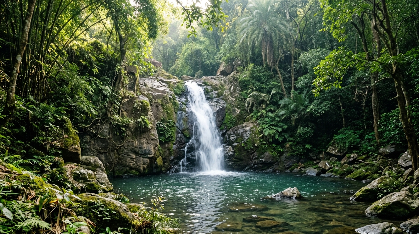 Monkey Falls Upper Anamalai Cascades in Coimbatore, Tamil Nadu