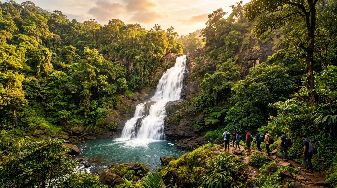 Soochipara / Sentinel Rock Falls in Wayanad, Kerala
