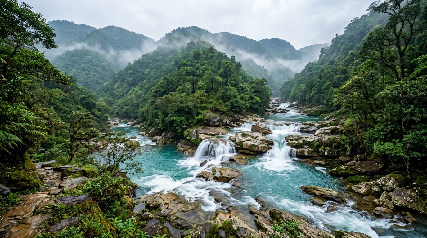 Soochipara Falls (Sentinel Rock) in Wayanad, Kerala